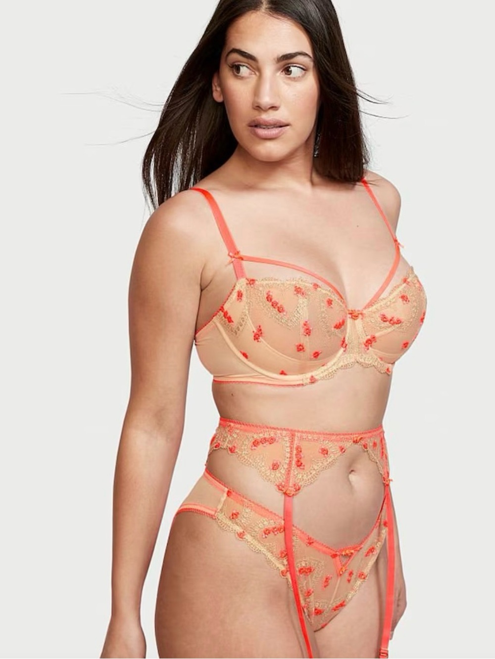 VS push-up without the padding in Champagne Nude Wicked Unlined Heart Embroidery